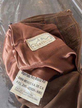 Pantalón Cuero Vintage Marrón