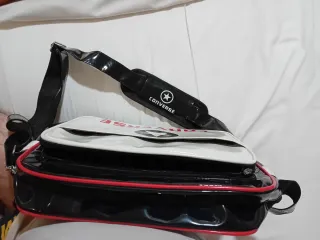 Bolso bandolera Converse blanco y negro