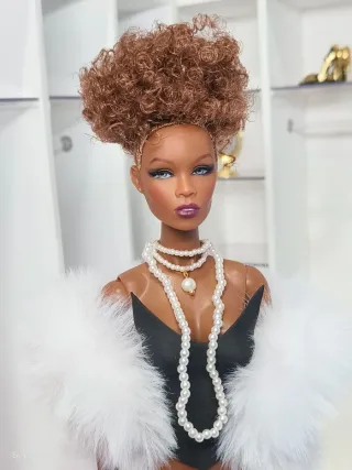 Collar largo perlas Barbie Fashion Royalty