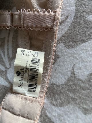 Sujetador Selmark encaje verde y beige