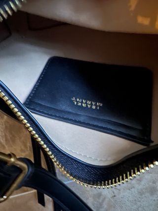 Bolso Isabel Marant Negro con Tachuelas Doradas