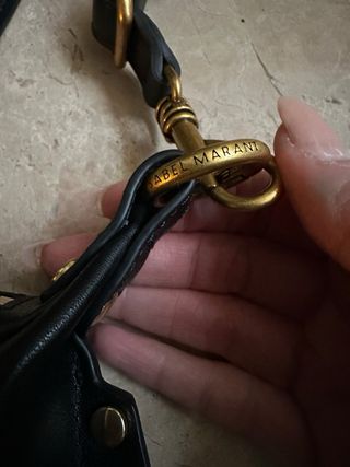 Bolso Isabel Marant Negro con Tachuelas Doradas