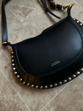 Bolso Isabel Marant Negro con Tachuelas Doradas