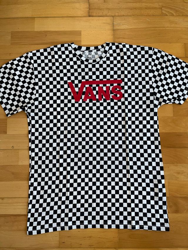 Camiseta Vans Cuadros Roja Talla L