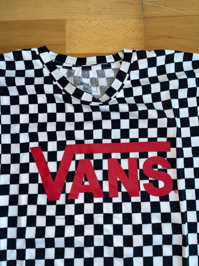 Camiseta Vans Cuadros Roja Talla L