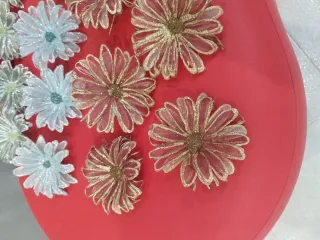 Addobbi Natalizi Fiori Oro Argento