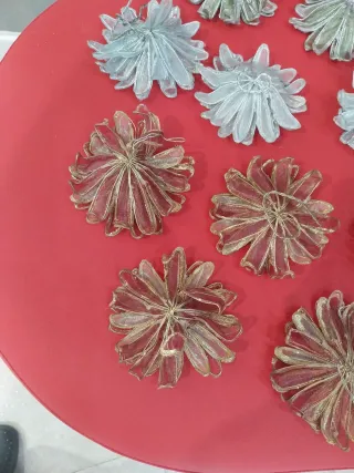 Addobbi Natalizi Fiori Oro Argento