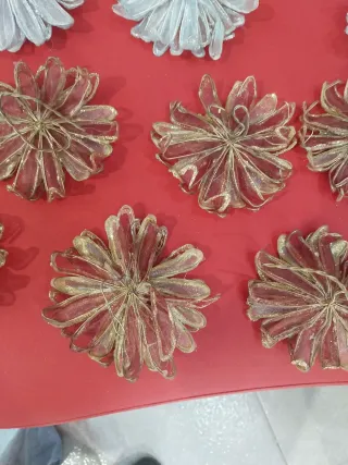 Addobbi Natalizi Fiori Oro Argento