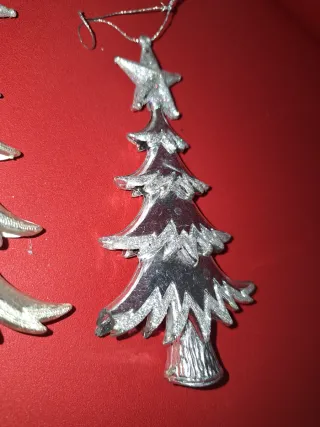 Alberelli decorativi natalizi argento