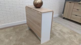 Mesa abatible nueva madera y blanco