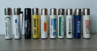 Lote x 10 Accendini CLIPPER Pubblicitari anni 80