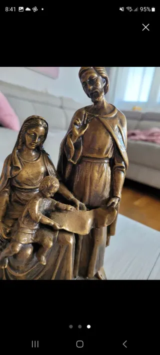 Nacimiento Belén Bronce Sagrada Familia