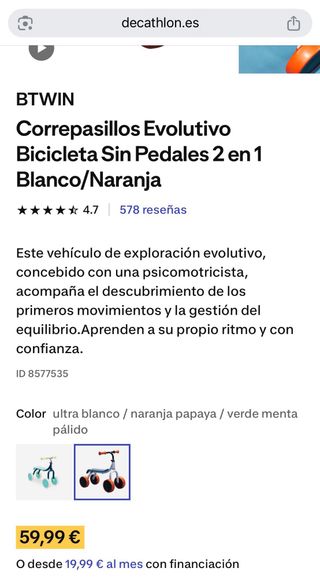 Correpasillos Triciclo Evolutivo Decathlon NUEVO
