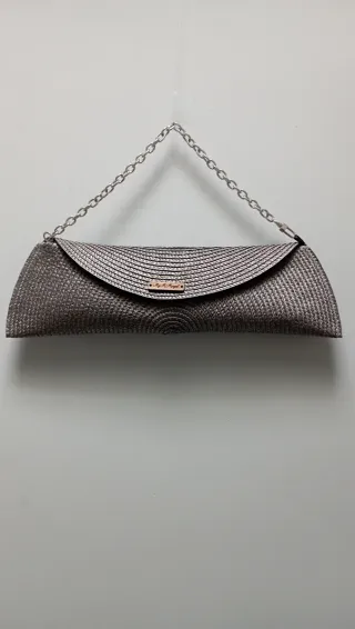 Cartera de fiesta plateada