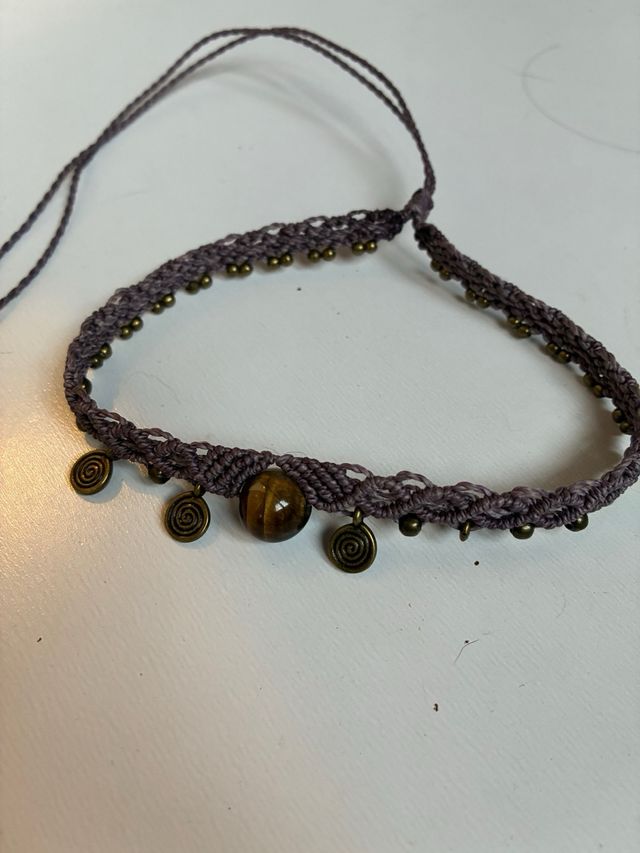 Gargantilla Macramé Ojo de Tigre