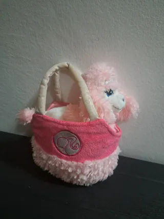 Cagnolino barboncino rosa Barbie con borsetta