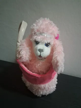 Cagnolino barboncino rosa Barbie con borsetta