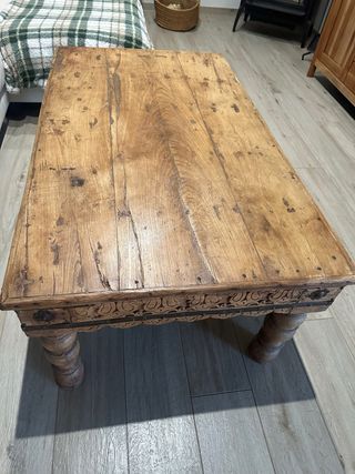 Mesa de centro rústica madera