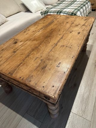 Mesa de centro rústica madera