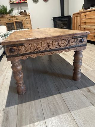 Mesa de centro rústica madera