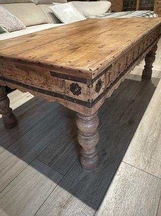 Mesa de centro rústica madera