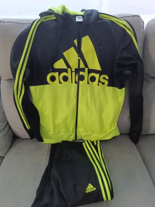 Chándal Adidas Hombre Negro y Amarillo