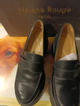 Zapatos Mocasines Negros Helene Rouge Paris