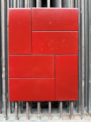 Gres rojo 10x20 cm liso