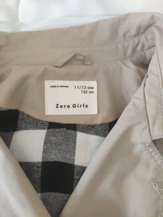 Gabardina niña Zara Talla 11-12