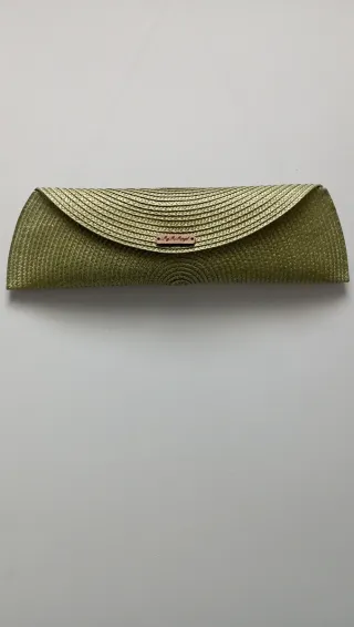 Cartera de fiesta dorada y verde