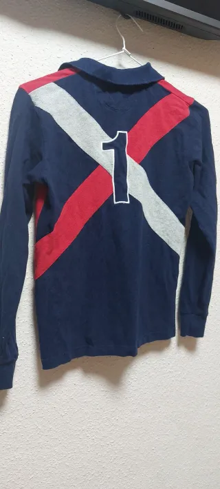 Polo Hackett Rojo y Azul Manga Larga