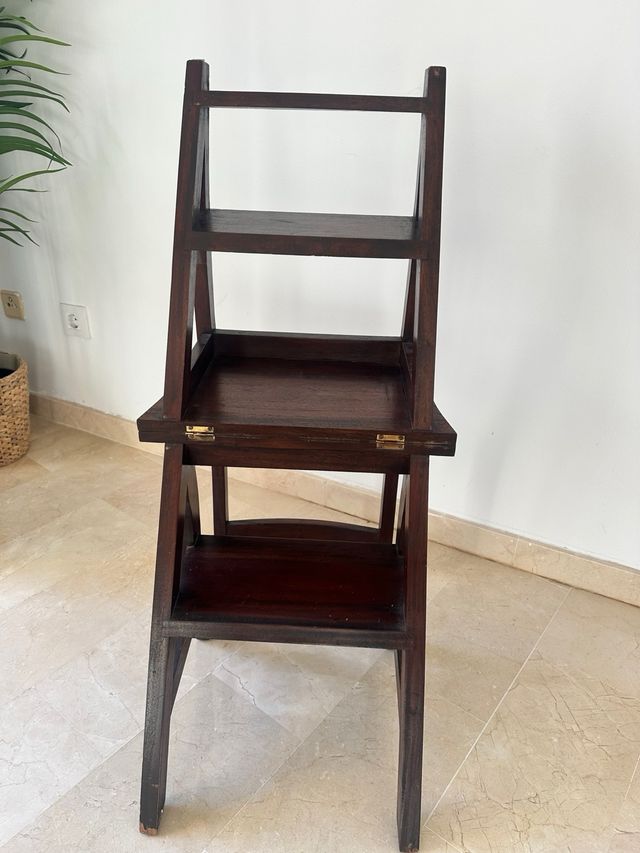 Sedia-scala convertibile in legno massello