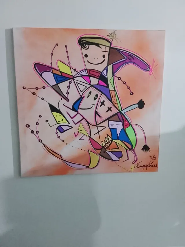 Cuadro abstracto Vampepom colores vivos