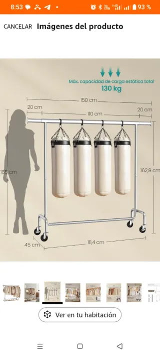 Perchero Acero Inoxidable Robusto