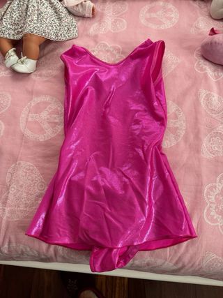 Malla gimnasia rítmica rosa brillante talla 10