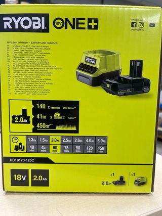 Batería y Cargador Ryobi ONE+ 18V 2.0Ah