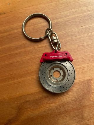 Portachiavi Porsche Freno a Disco Rosso