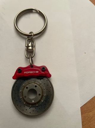 Portachiavi Porsche Freno a Disco Rosso
