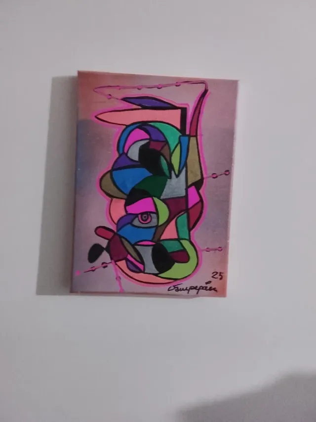 Cuadro Vampepom Abstracto Multicolor