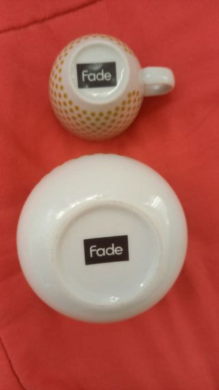 Set 2 tazzine, zuccheriera e vassoio