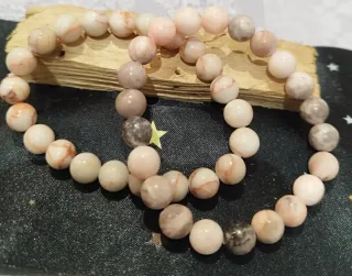 Pulsera de cuarzo rosa