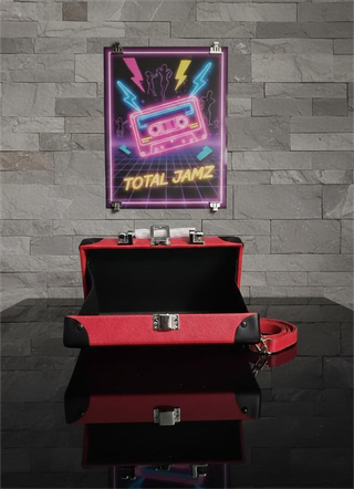 Bolso Radiocasete Vintage Rojo y Negro