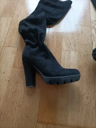 Botas altas fiesta negras talla 37