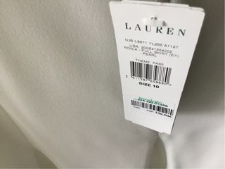Falda Ralph Lauren Blanca Mujer Nueva