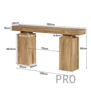 Mesa de consola rústica