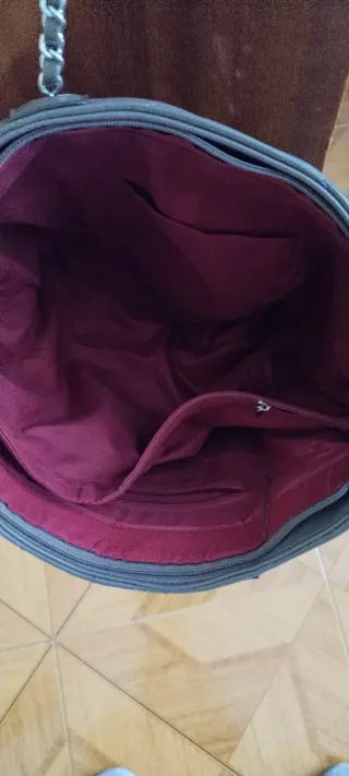 Bolso grande polipiel gris