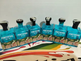 Lotto 6 bottiglie vuote Portofino Dry Gin