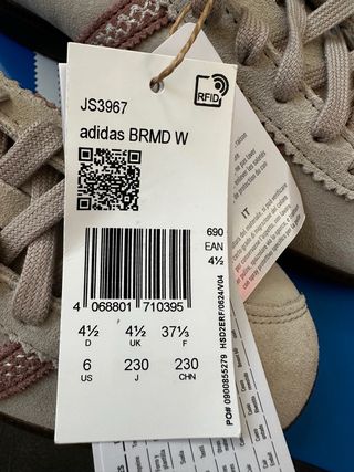 Zapatillas Adidas mujer beige/rosa Talla 37.5