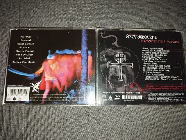 CDs Black Sabbath Paranoid y Ozzy Osbourne Tribute