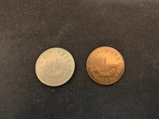 Lote 2 Monedas de 1 Peseta Esparraguera 1935
